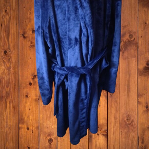 Ross Michaels Men's 2XL/3XL Blue Soft Belted Bathrobe Cozy Robe Loungewear - Picture 3 of 7